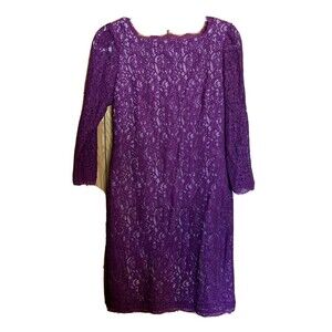 Adrianna Papell Size 8 Multicolor Lace Overlay Stretch Cocktail Sheath Dress